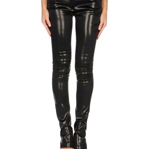 Black Faux Leather Pants